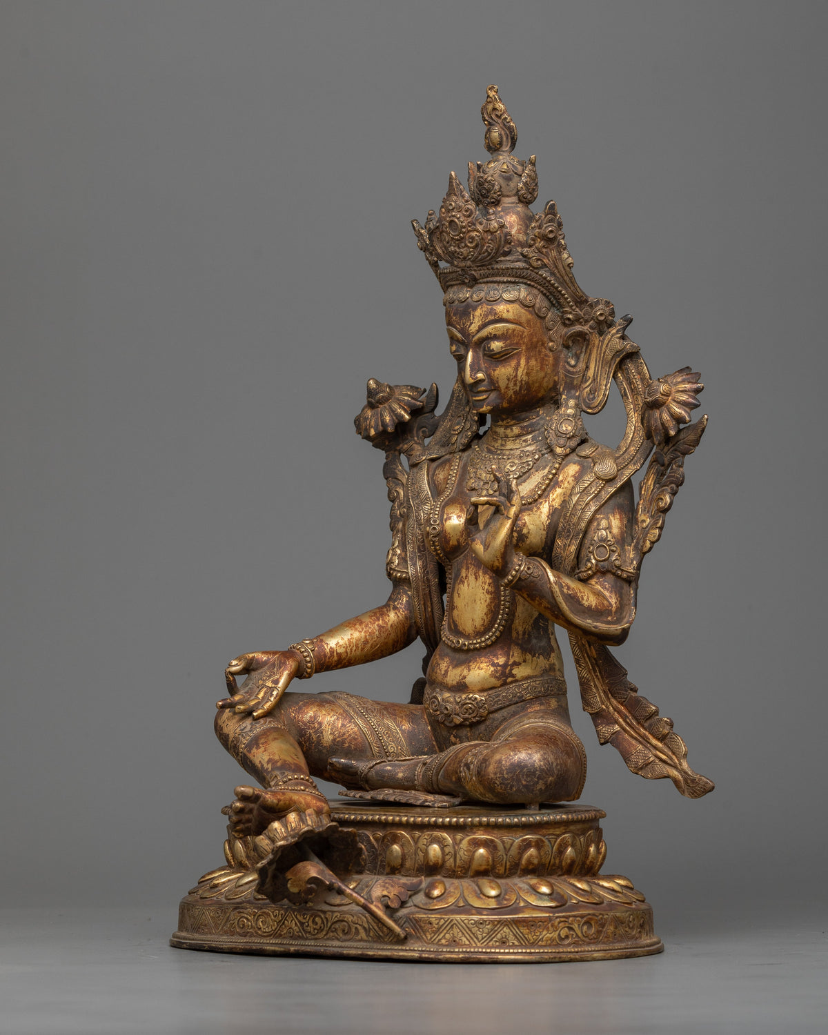 green tara antique-statue