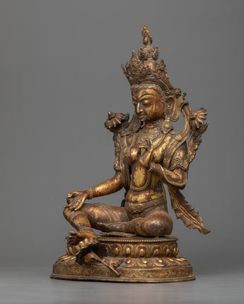 green tara antique-statue
