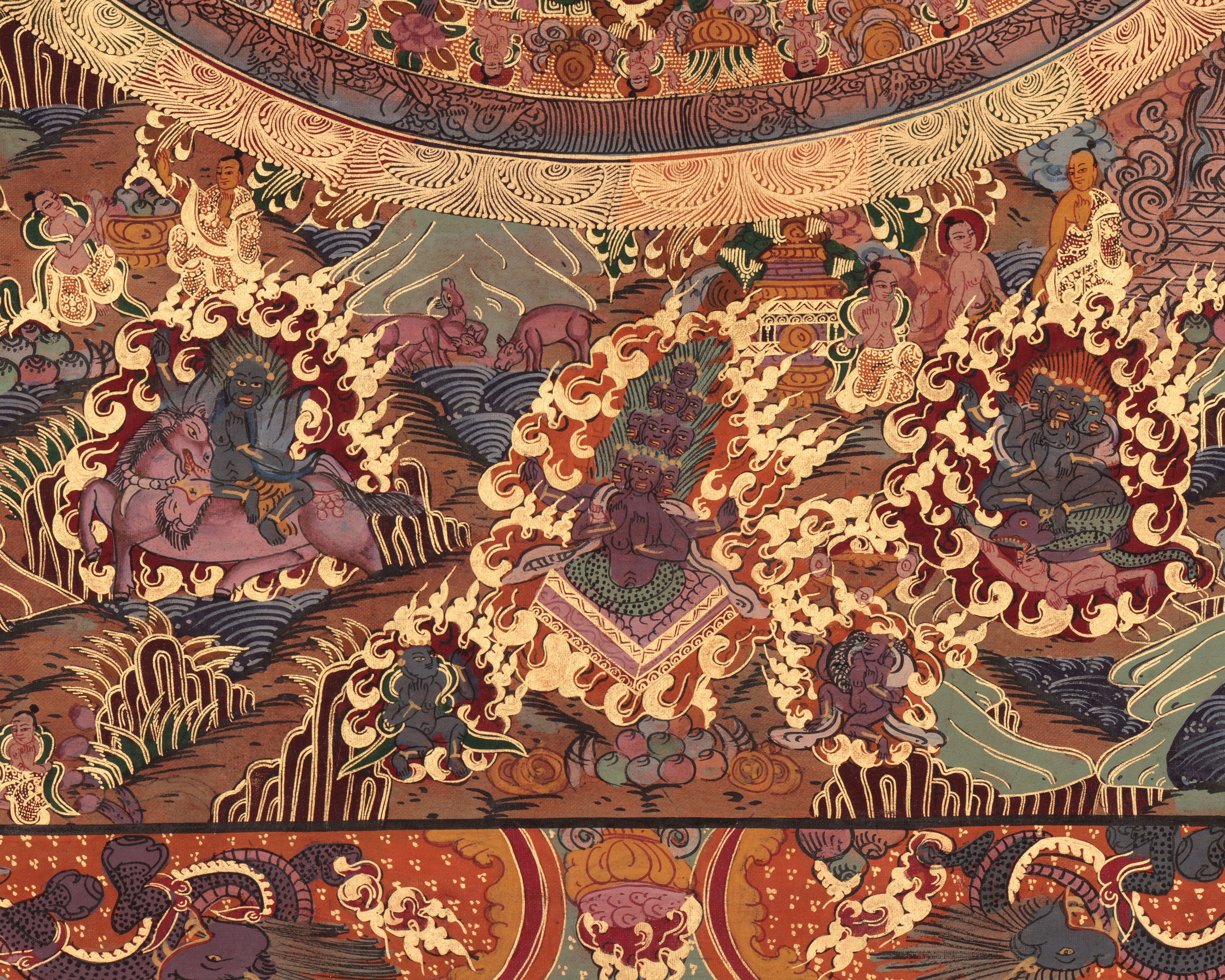 Buddha Mandala Thangka Painting | Himalayan Artwork of Wisdom, Peace, and Awakening