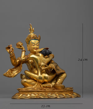 Guru Rinpoche with Consort Statue | Invoke Divine Blessings and Wisdom