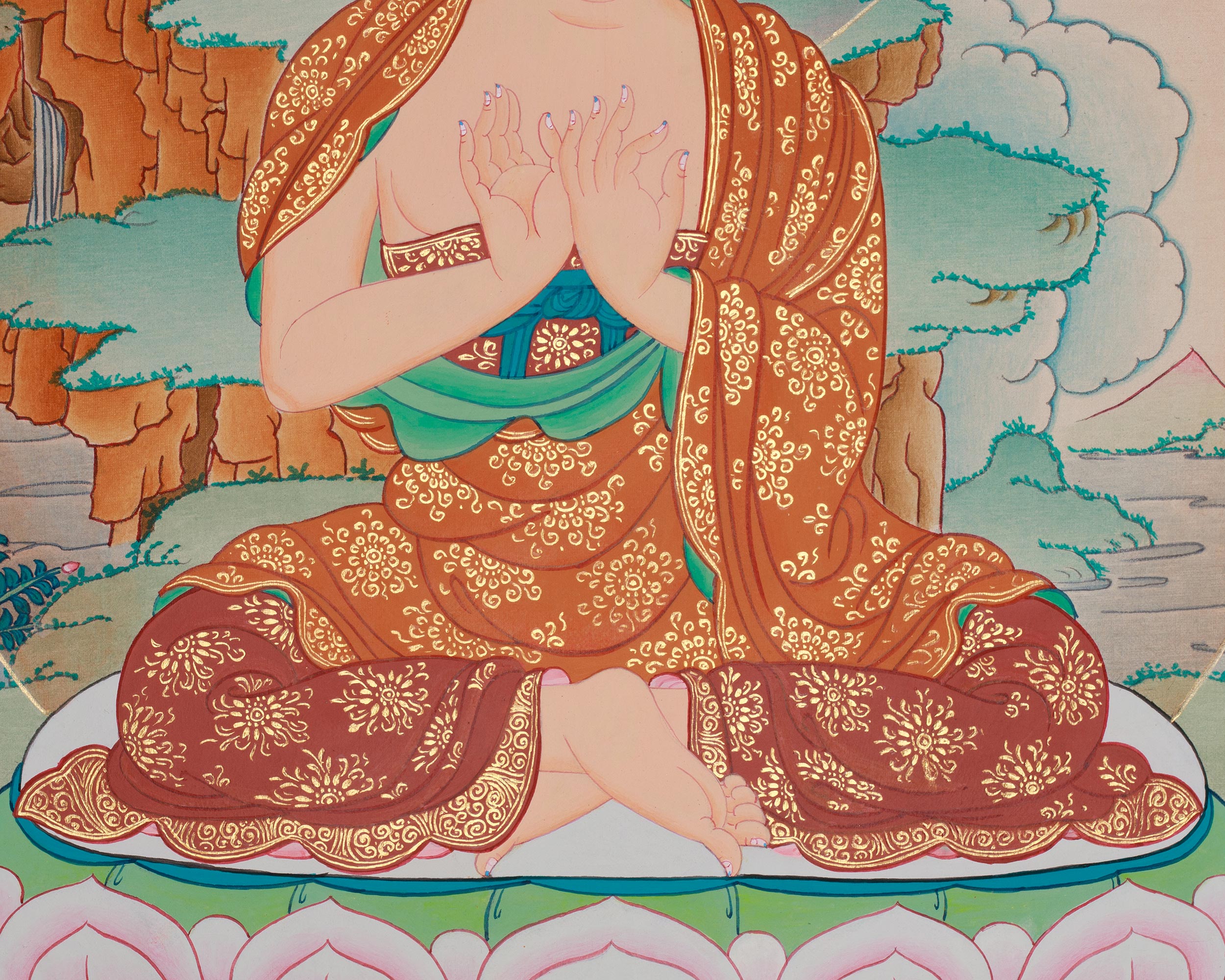 Nagarjuna Tibetan Artwork | Wisdom Master | Traditional Thangka