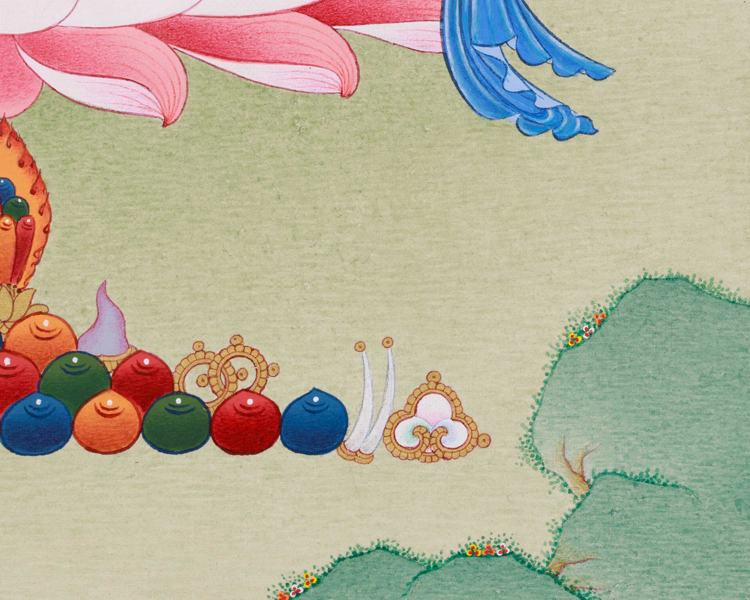 Traditional Mandarva Thangka | 3D Stone Dakini of Wisdom
