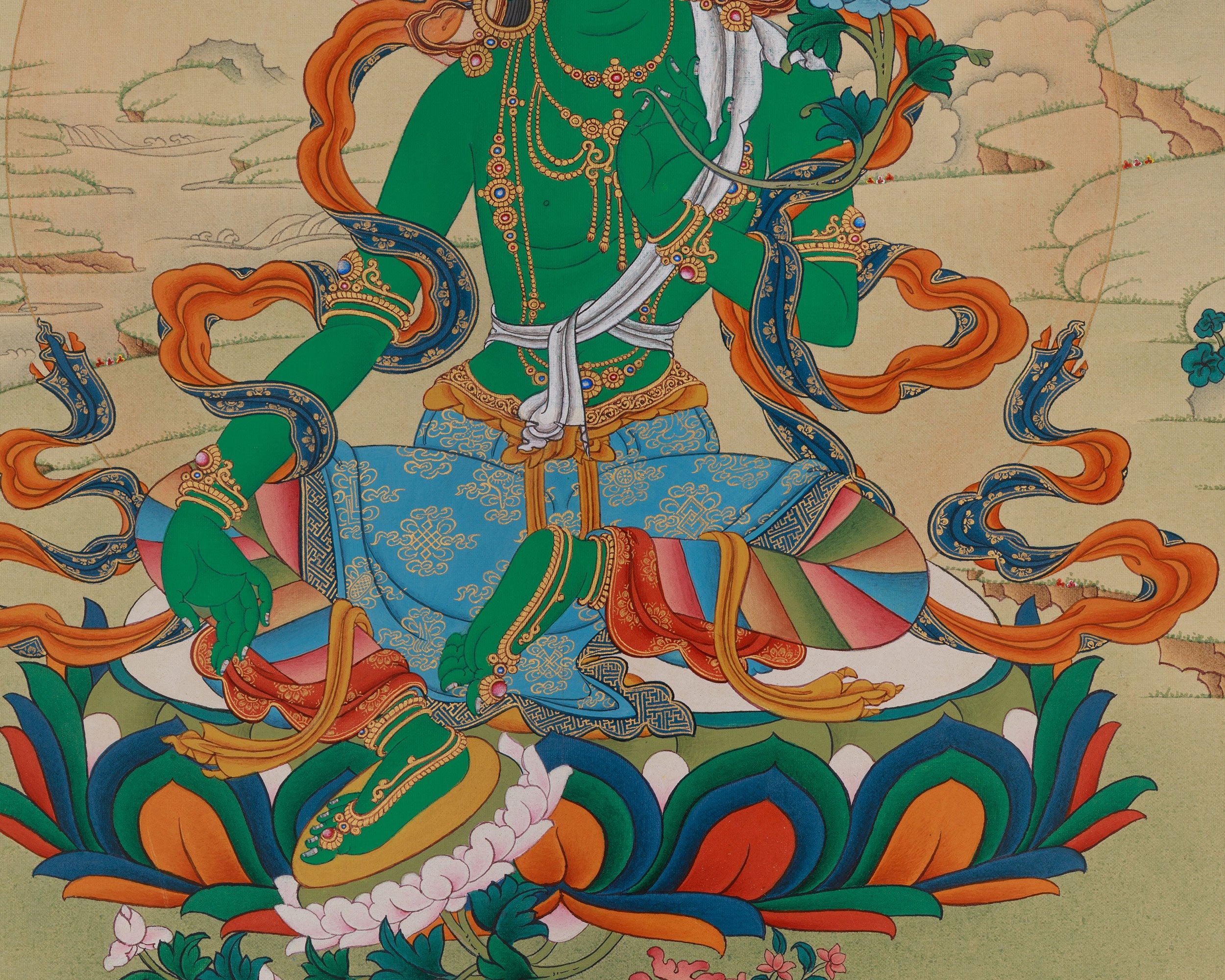 Sacred Green Tara Artwork | Compassion, Healing, and Protection Deity