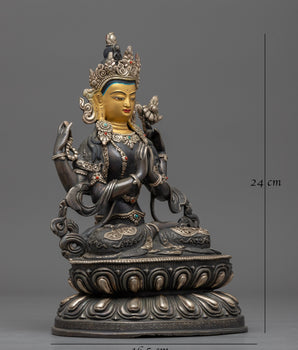 Chenrezig Silver-Plated Figurine | Radiant Guardian of Compassion