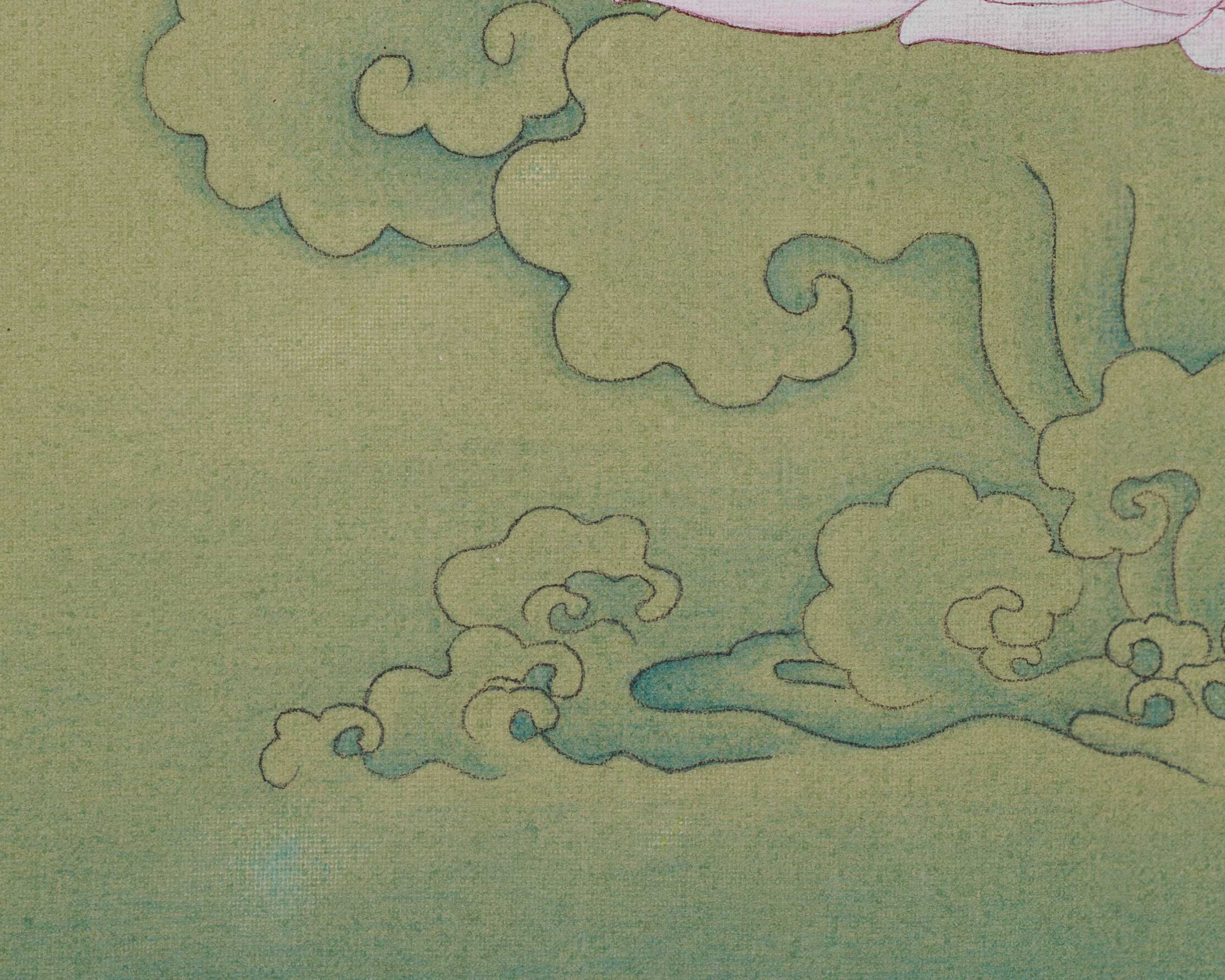 Long Life Deity White Tara Thangka | Seven-Eyed Deity | Sita Tara Artwork