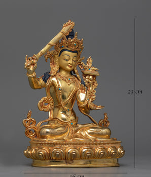 Deity of Wisdom and Insight Manjushri Statue | Embrace Divine Knowledge and Spiritual Awakening