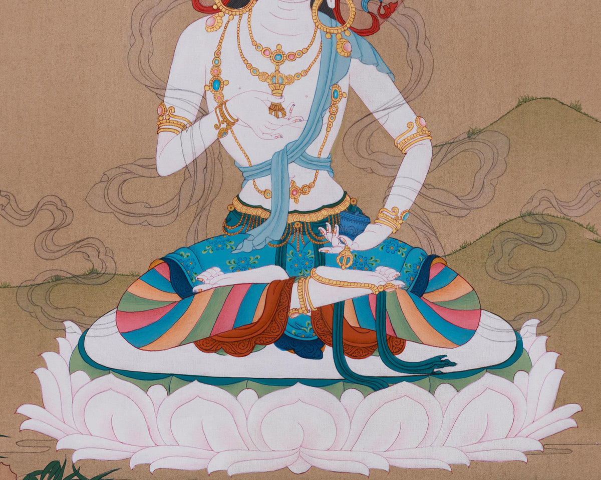 Vajrasattva Purity Deity | Karma Cleansing Ritual Art
