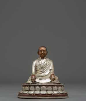 Tulku Urgyen Rinpoche | Silver Plated Oxidized Copper Statue