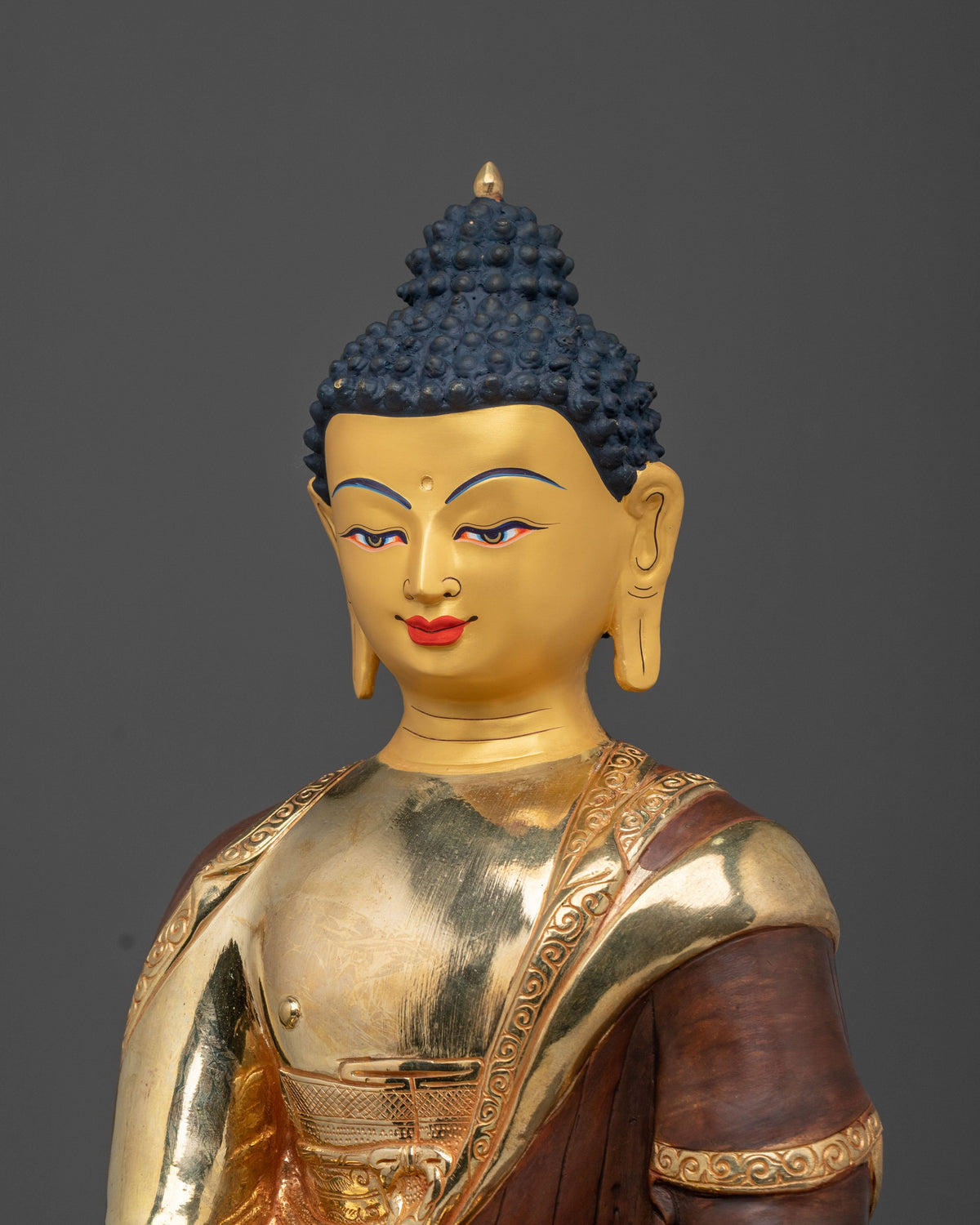 Shakyamuni Enlightened Sage Statue | 24K Gold Gilded Buddha Sculpture