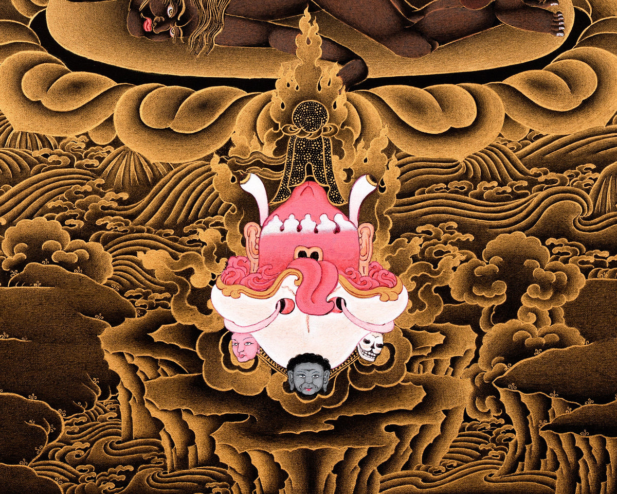 Wrathful Ekajati Canvas Print | High-Quality Giclee Thangka Print