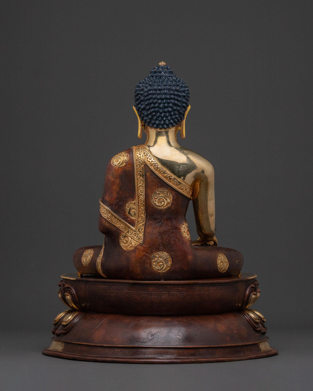 24k Gold Gilded Shakyamuni Buddha Sculpture | Historical Buddha | Tibetan Decor | Meditation Sacred Altar"
