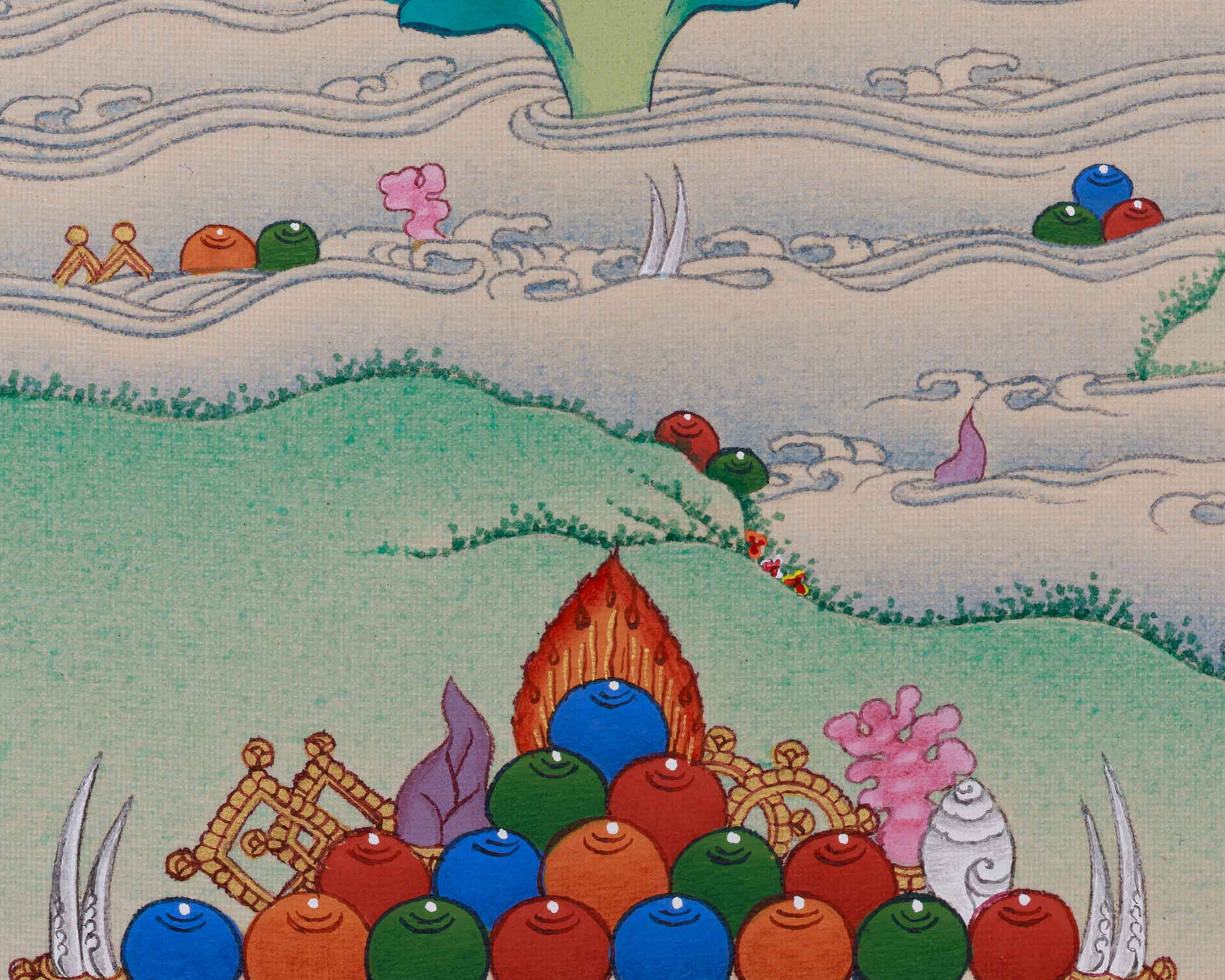 Himalayan Thangka of Guru Rinpoche | Spiritual Teacher