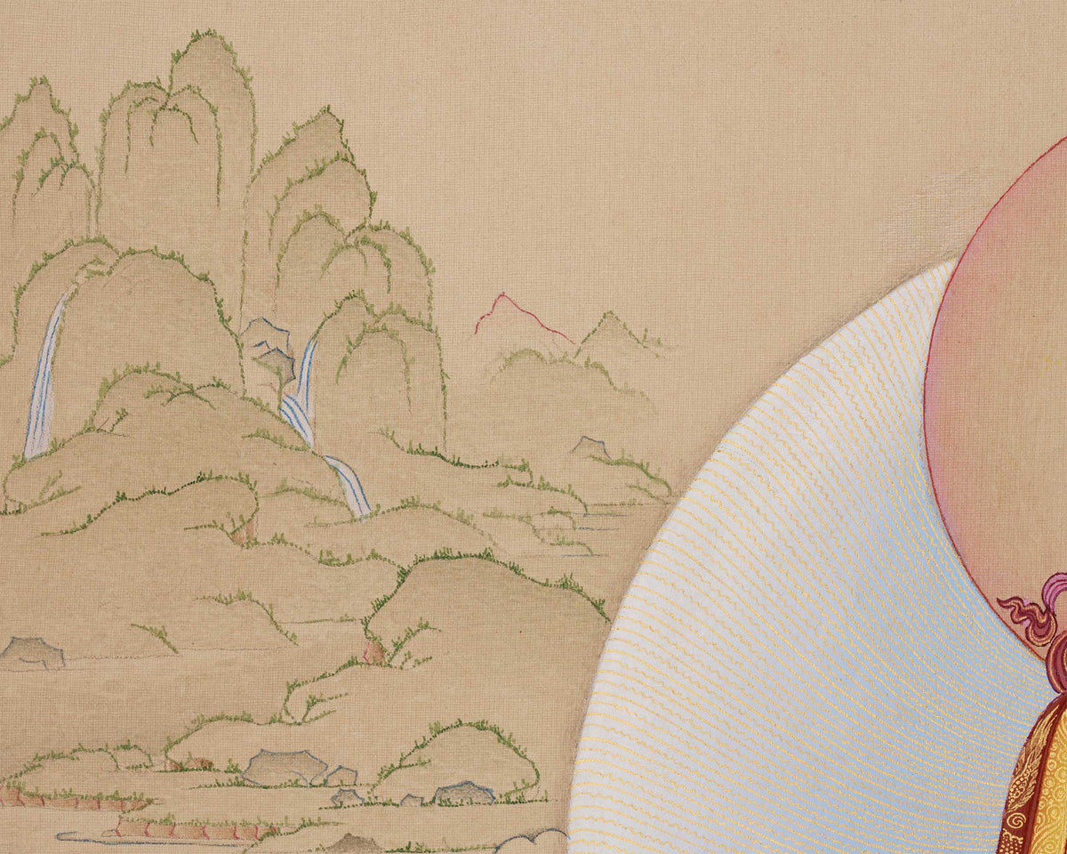 Vajrayana Buddhism Guru Rinpoche Thangka | Exclusive Tibetan Padmasambhava Artwork