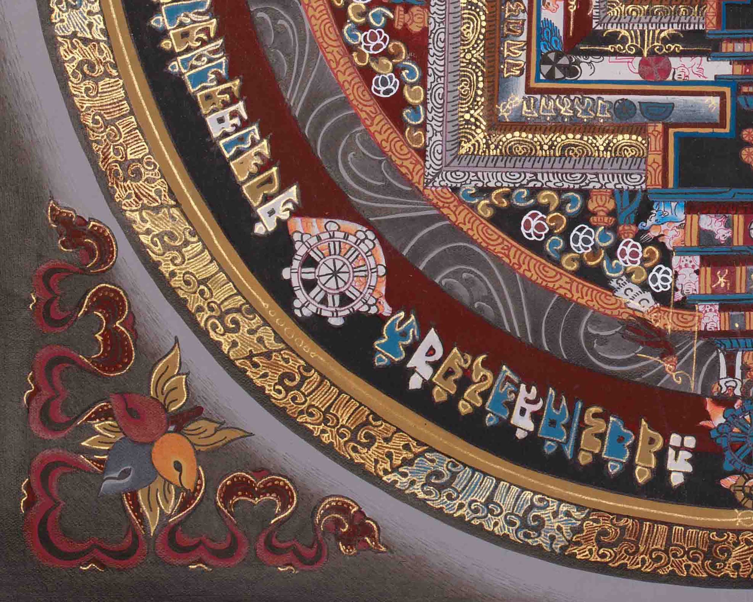 Sacred Wheel of Time Mandala | Spiritual Awakening | Kalachakra Art
