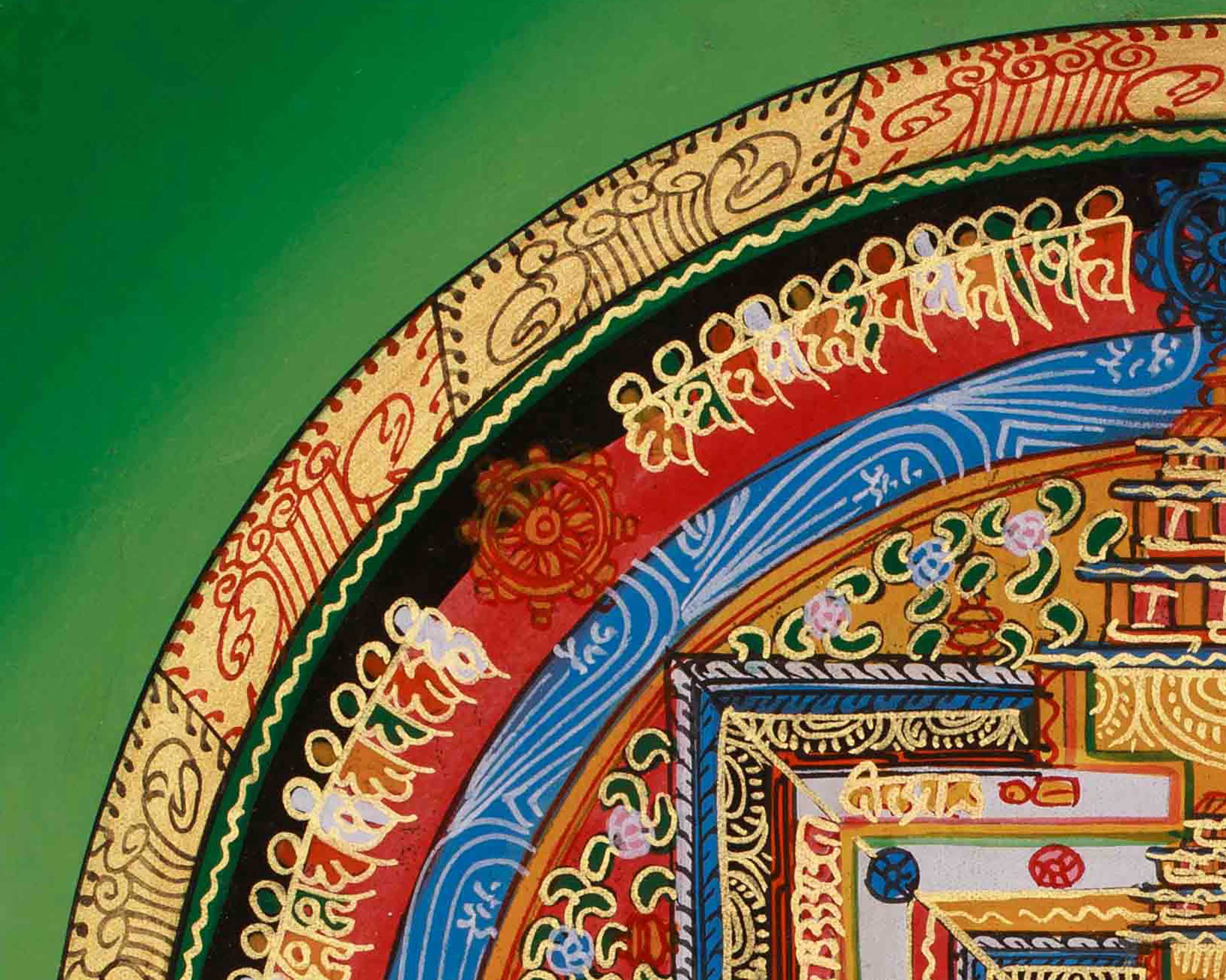 Hand-Painted Meditation Kalachakra Mandala | Wisdom, Balance, and Inner Awakening