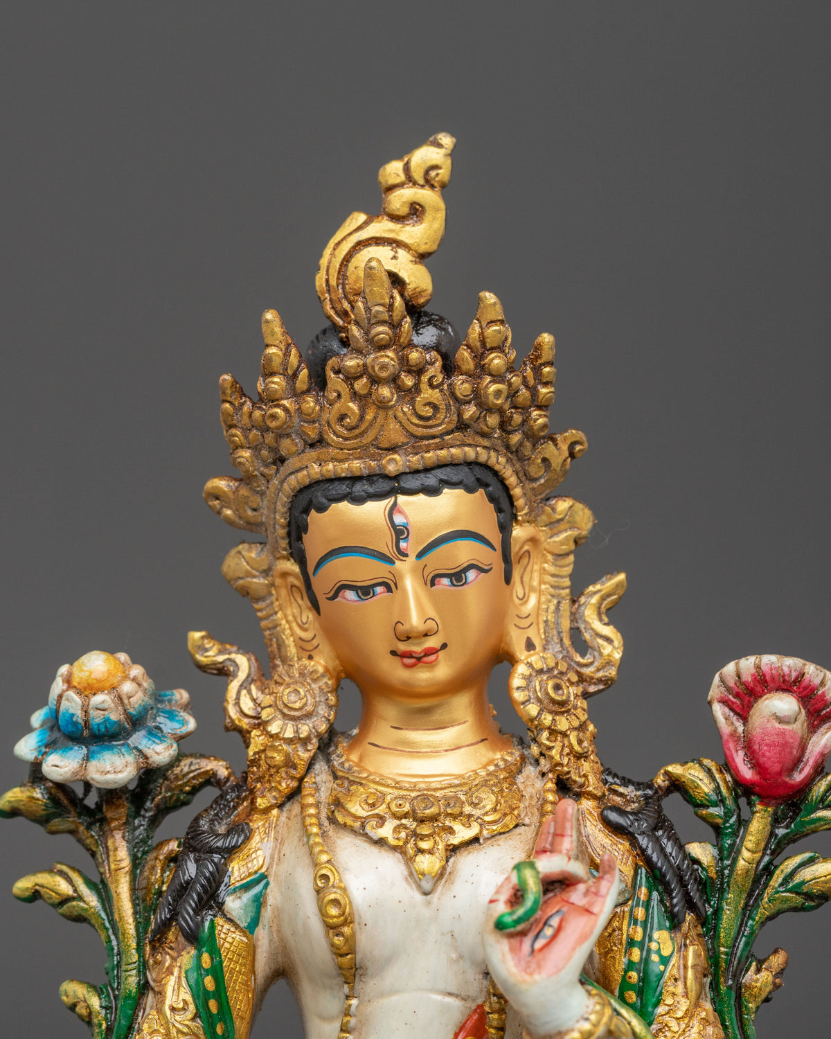Handmade Divine White Tara Figurine | Compassionate Healing Goddess
