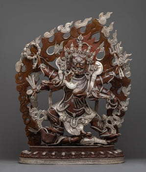 Large Six Armed Mahakala Statue