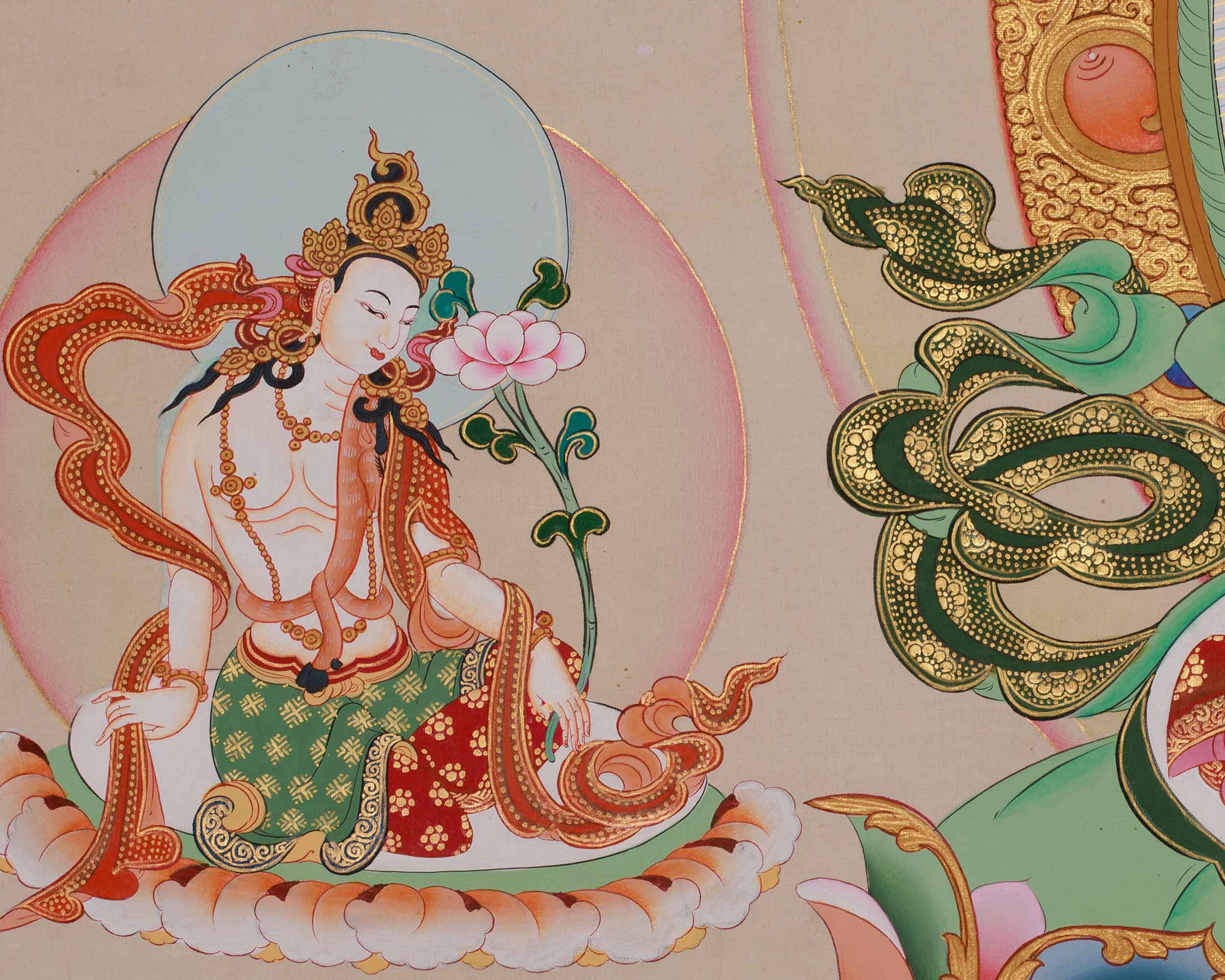 Buddhist Thangka of Bodhisattva Chenrezig | The Embodiment of Compassion