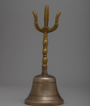 Tibetan Trident Bell | Vajrayana Buddhism Ceremonial Bell for Harmony