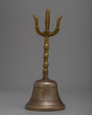 Tibetan Trident Bell | Vajrayana Buddhism Ceremonial Bell for Harmony