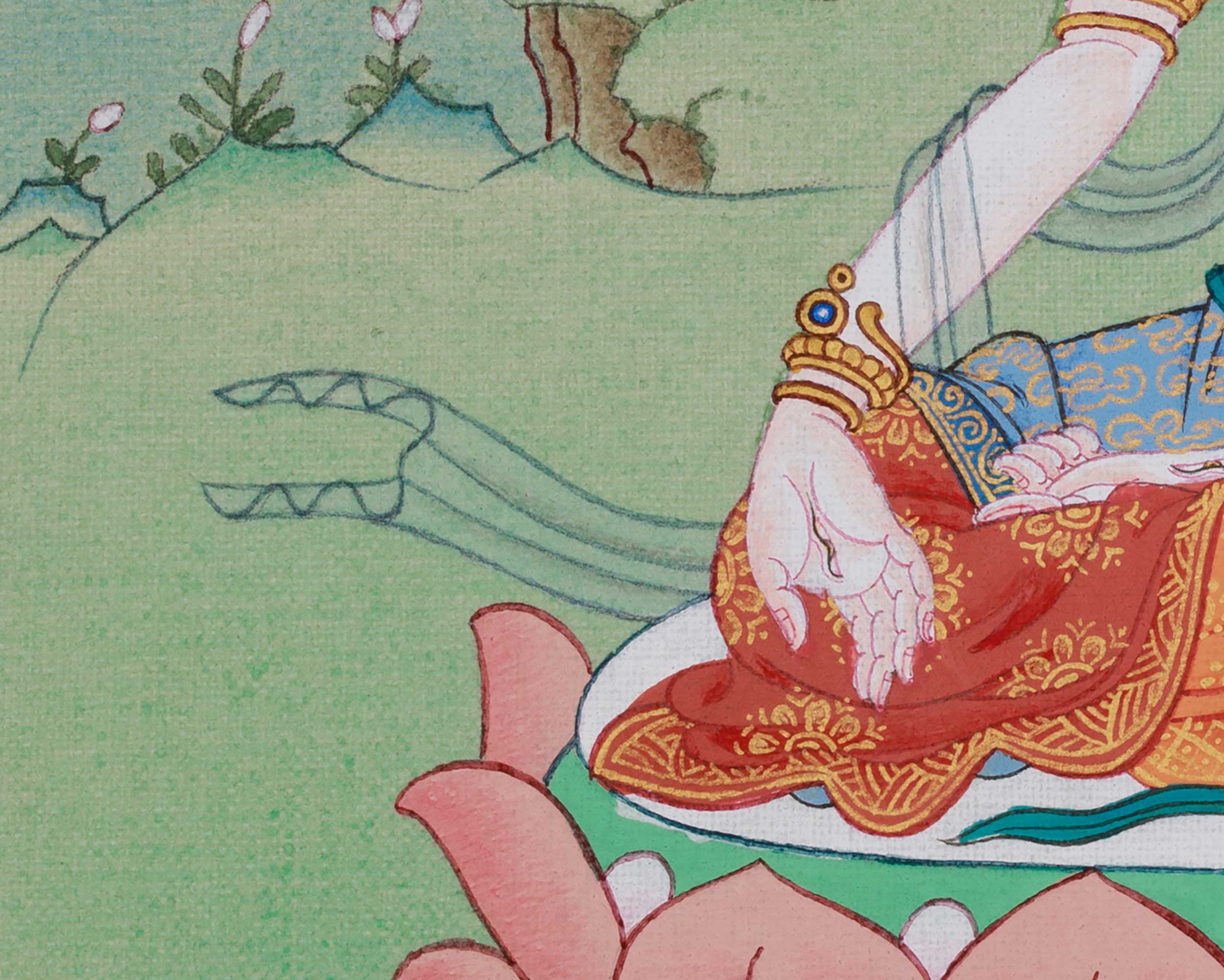 White Tara Healing Thangka | Seven-Eyed Tara | Sita Tara | Vajrayana Deity