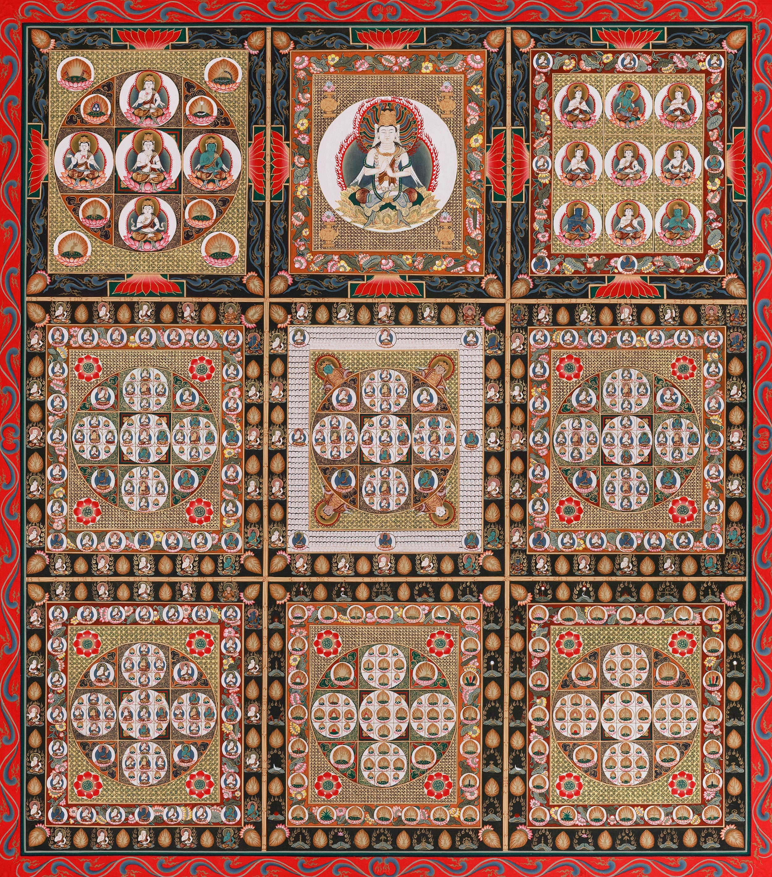 Ryokyi Mandala Artwork | Hand Painted Buddhist Two Realms Mandala