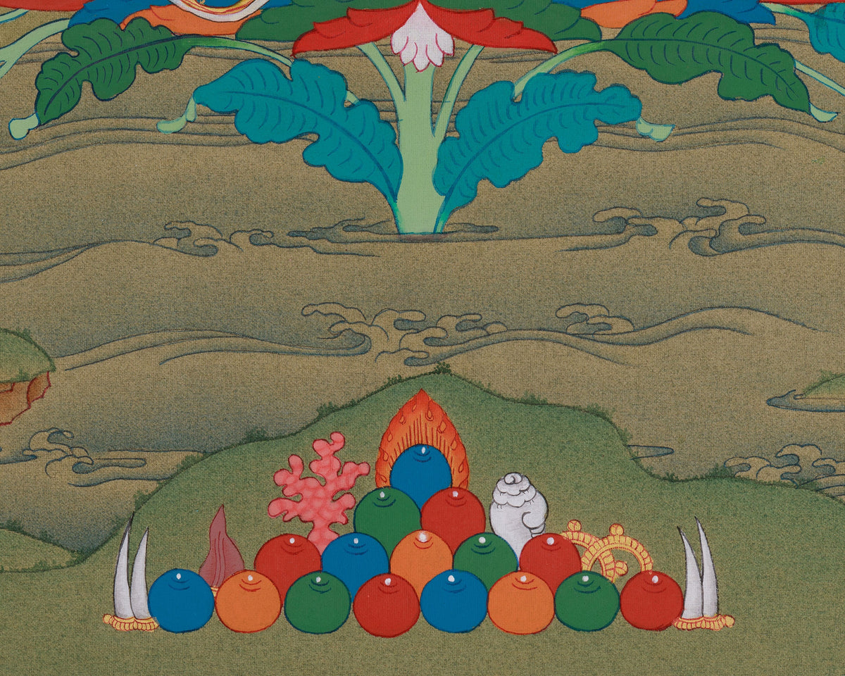Vajrayana Guru Rinpoche Thangka | Honoring The Lotus-Born Master | Enlightened Wisdom