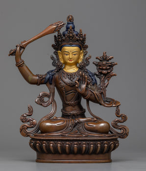 23cm manjushri statue