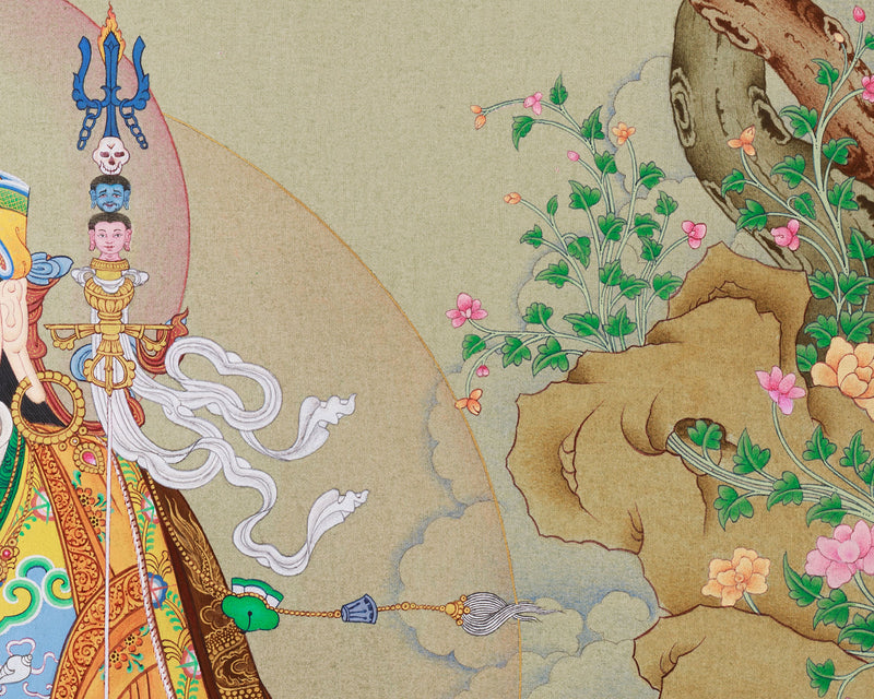 Lotus Vajra Guru Rinpoche | Hand-Painted Sacred Art