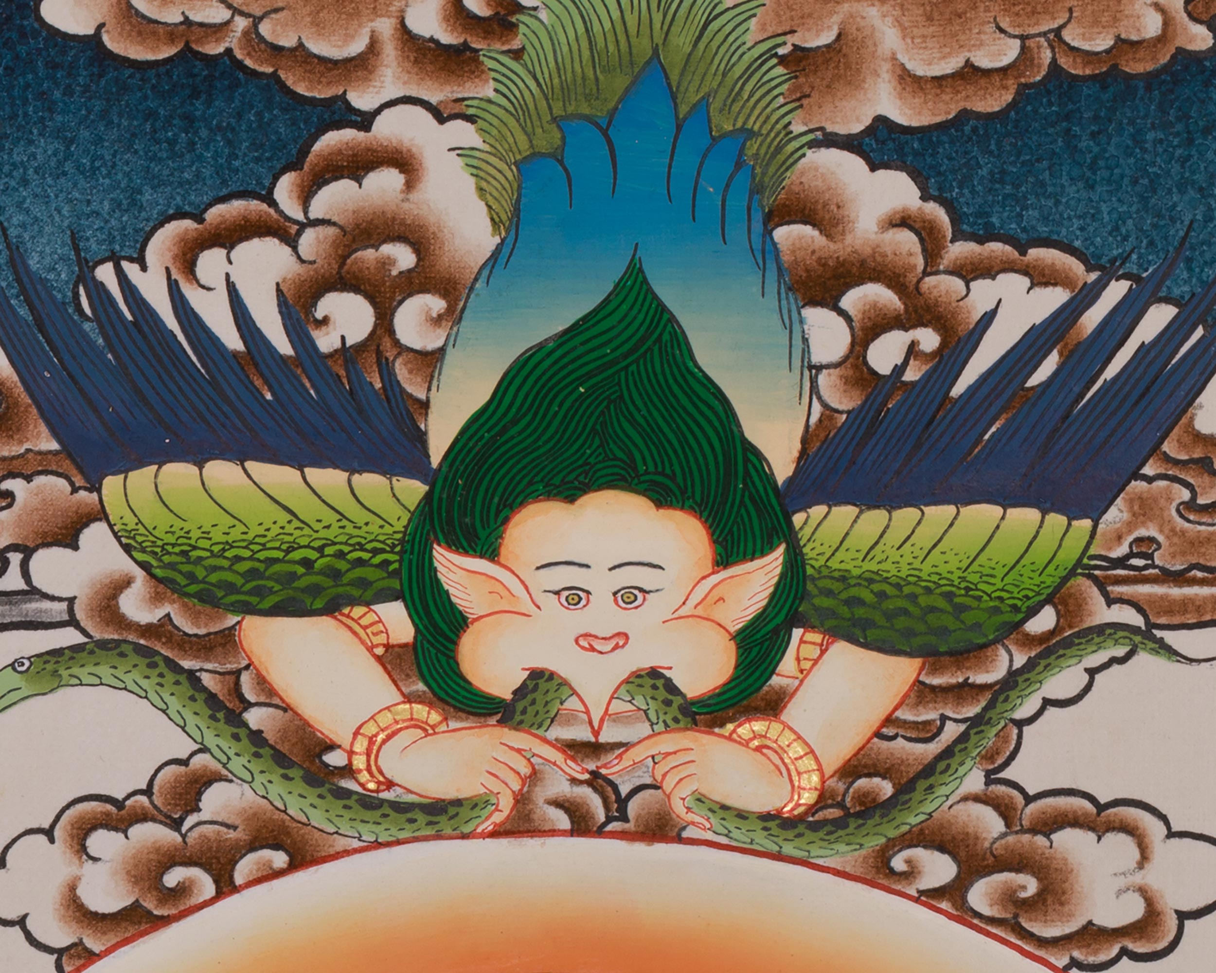 Dzambhala Buddhist Deity Thangka | Guardian of Prosperity