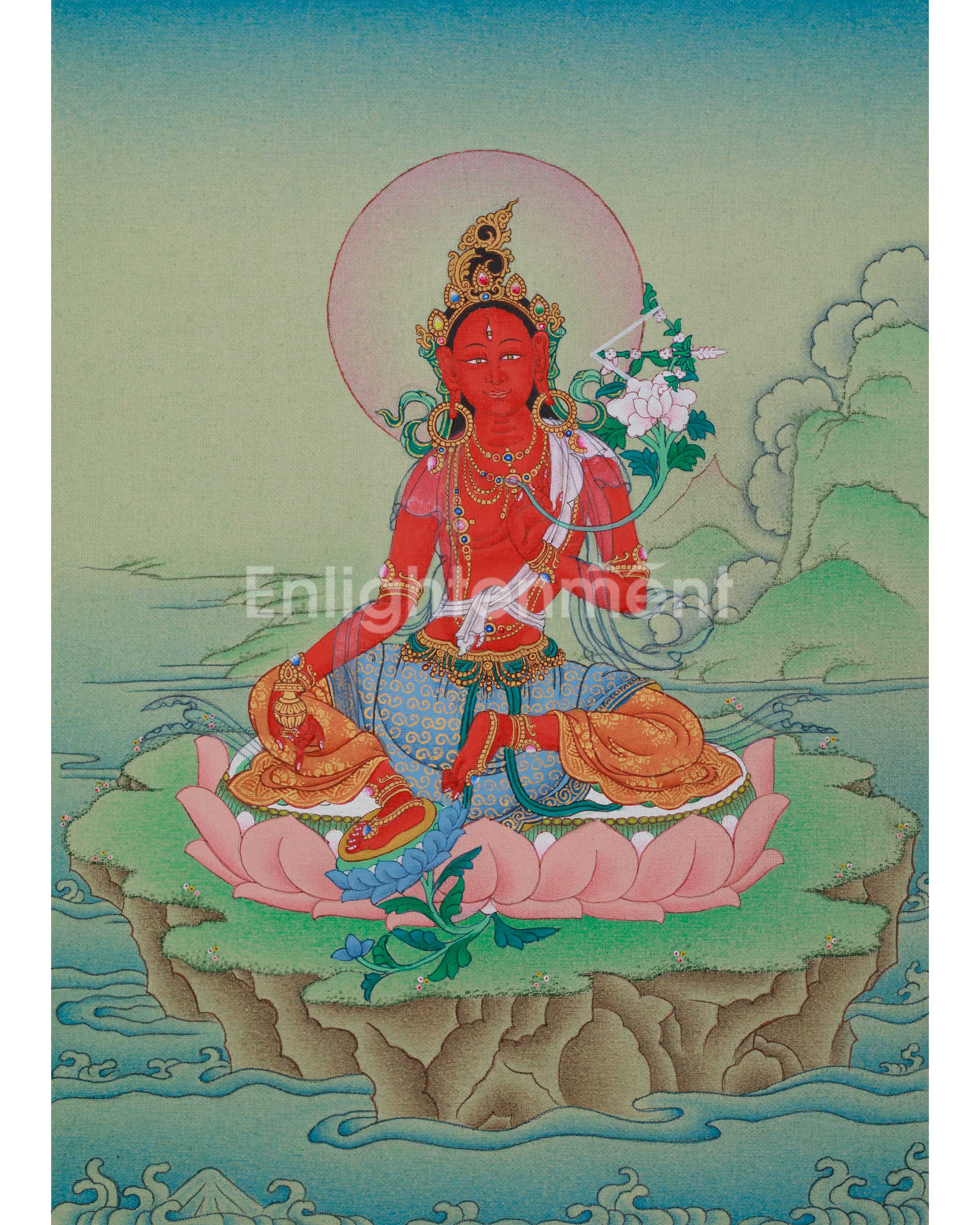 Sacred Red Tara Thangka 
