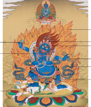 Four-Armed Butadamara Vajrapani | Destroyer of Ignorance | Buddhist Guardian Deity