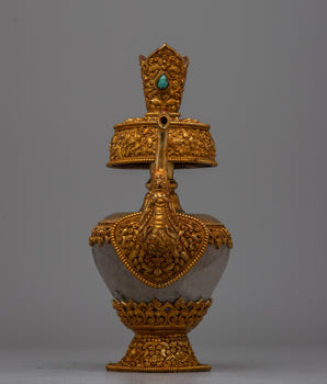 Copper Bhumpa Vase | Ideal for Ritual Offerings and Elegant Home Decoration