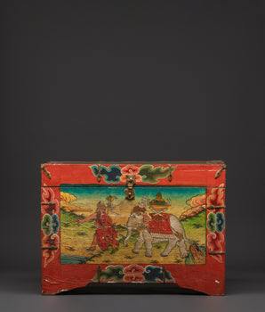 Tibetan Wooden Ritual Box