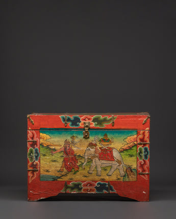 Tibetan Wooden Ritual Box