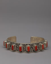 Pure Red Coral Stone Hand Bracelet | Tibetan Buddhist Charm Bracelet | Exquisite Gemstone Jewelry for Elegant Look