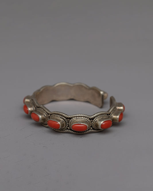 Red Coral Stone Bracelet