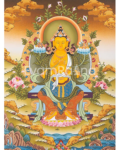 Shakyamuni Buddha , Dzambala, Maitreya Buddha, Namtose Buddhist Thangka | Wall hanging for Peace |