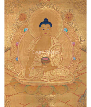 Hand-Painted Gold Style Shakyamuni Buddha
