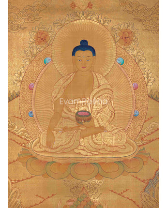 Hand-Painted Gold Style Shakyamuni Buddha