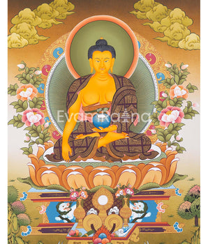 Shakyamuni Buddha , Dzambala, Maitreya Buddha, Namtose Buddhist Thangka | Wall hanging for Peace |