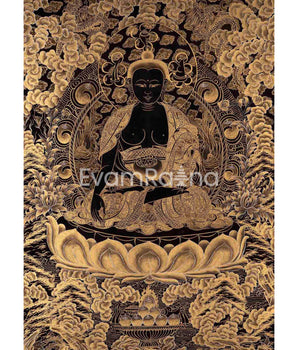 Original Tibetan Buddhist Painting Of Shakyamuni Buddha Thanka | Hand Painted Tibetan Home Decoration Art |