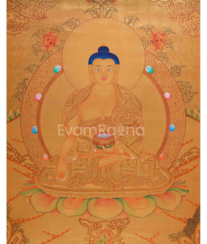 Hand-Painted Gold Style Shakyamuni Buddha