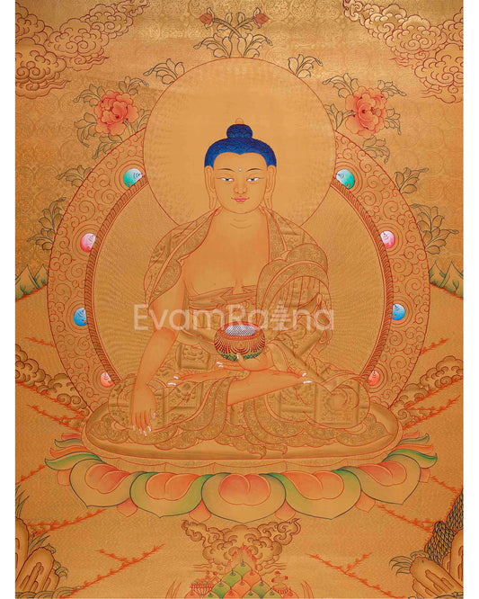 Hand-Painted Gold Style Shakyamuni Buddha