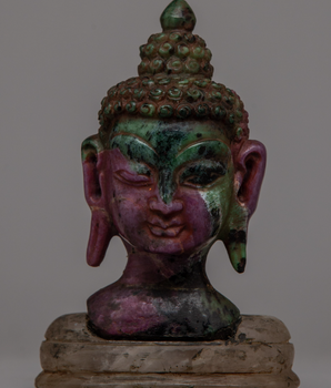 Crystal Buddha Head Statue | Handcrafted Sculpture for Meditation and Spiritual Practices