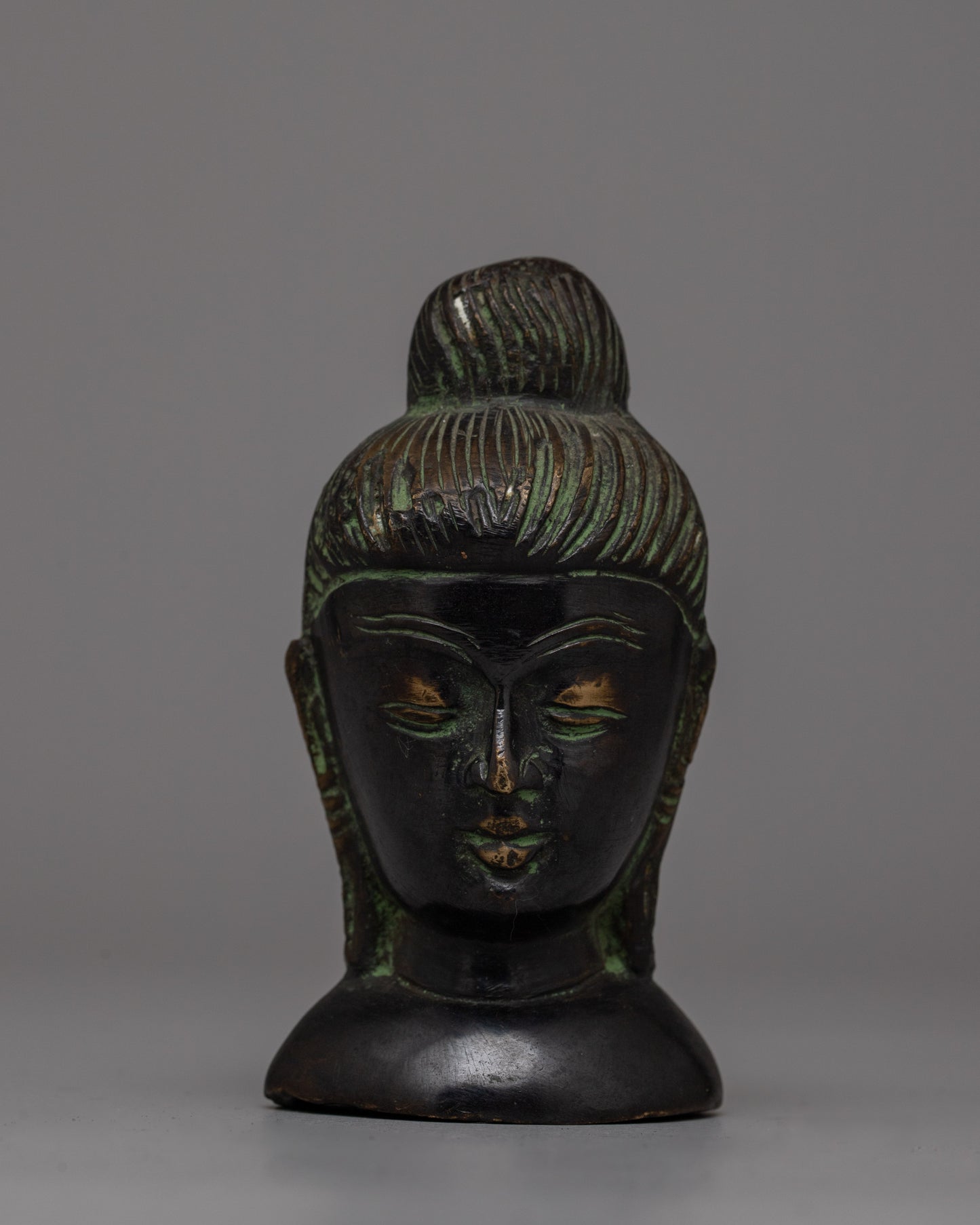 Brass Body Buddha Head Decoration