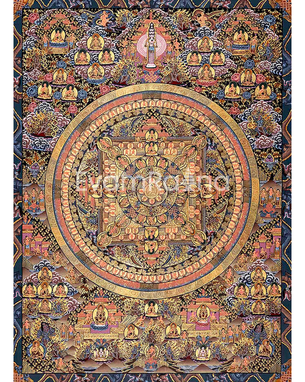 Fine Quality Buddha Mandala |Sacred Hand painted Thangka Painting for Good Luck to House