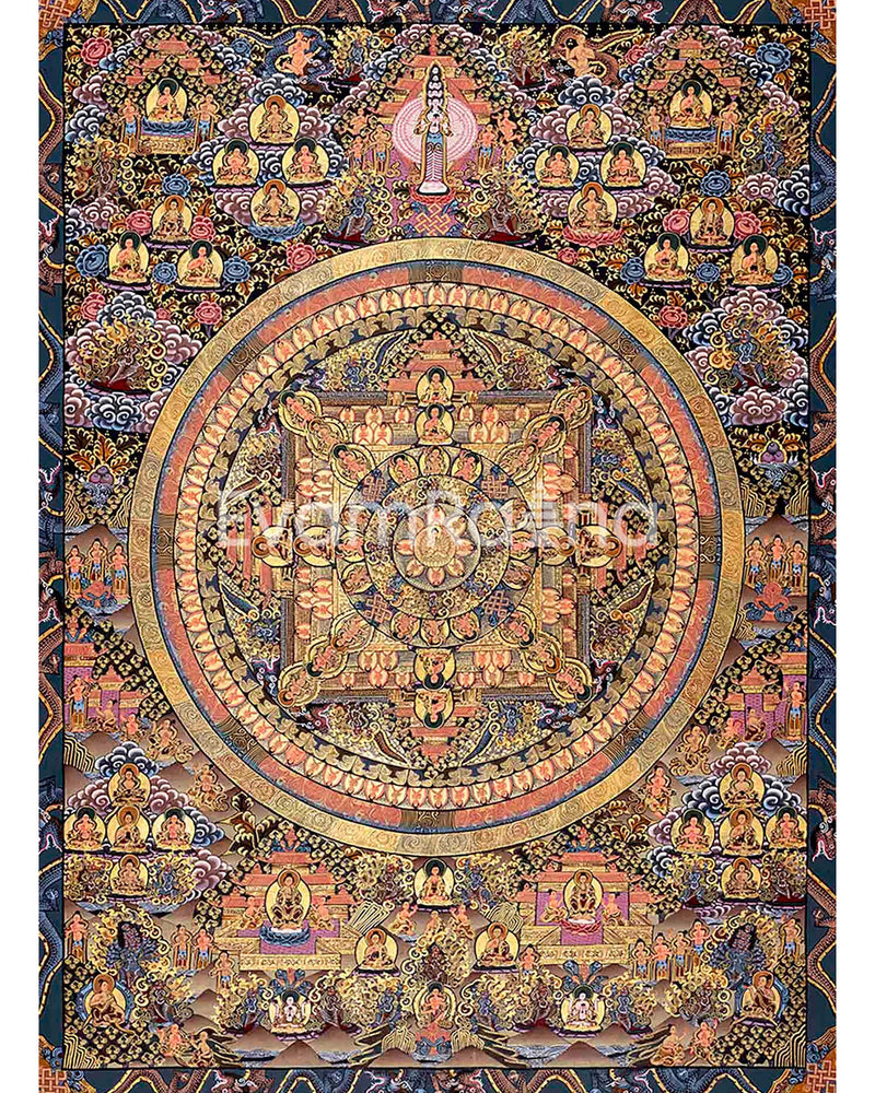 Fine Quality Buddha Mandala |Sacred Hand painted Thangka Painting for Good Luck to House