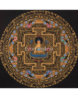 Full 24K Gold Style Shakyamuni Buddha Mandala Thangka 