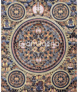 Tibetan Buddha Mandala Thangka in Fine Quality | Art for Wealth , Success And Good Luck |